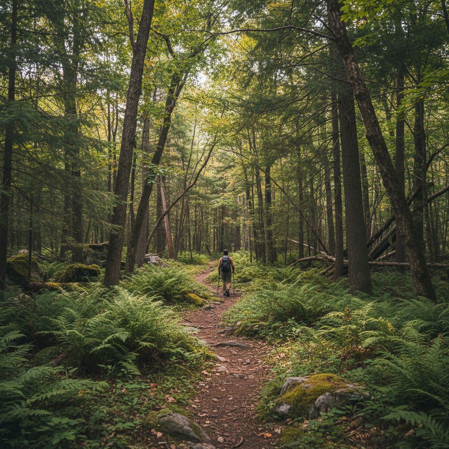 Hiking trail near the Niagara Escarpment in Clearview Township