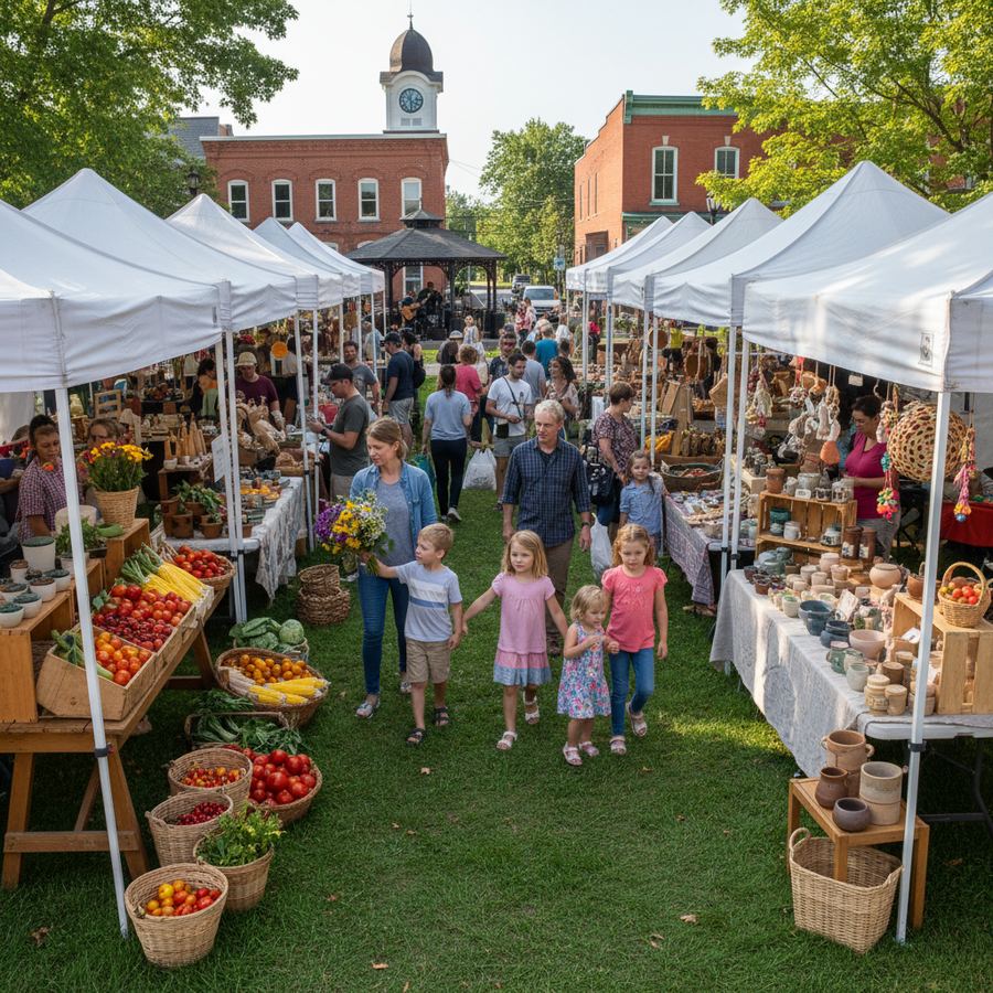 Fresh produce at a Clearview Township farmers' market