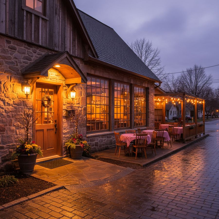 Local restaurant dining in Stayner